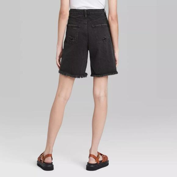 Wild Fable High-Rise Wide Leg Bermuda Jean Shorts 18 NEW - Picture 3 of 4